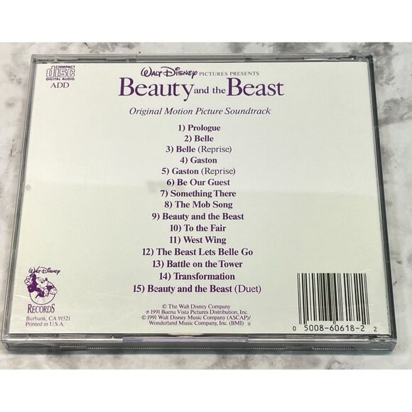 Walt Disney Beauty and The Beast CD Original Motion Picture Soundtrack 1991 - Picture 3 of 7